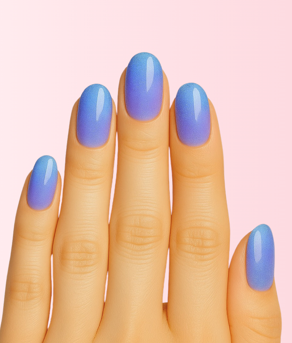 Bleu gradient pailleté