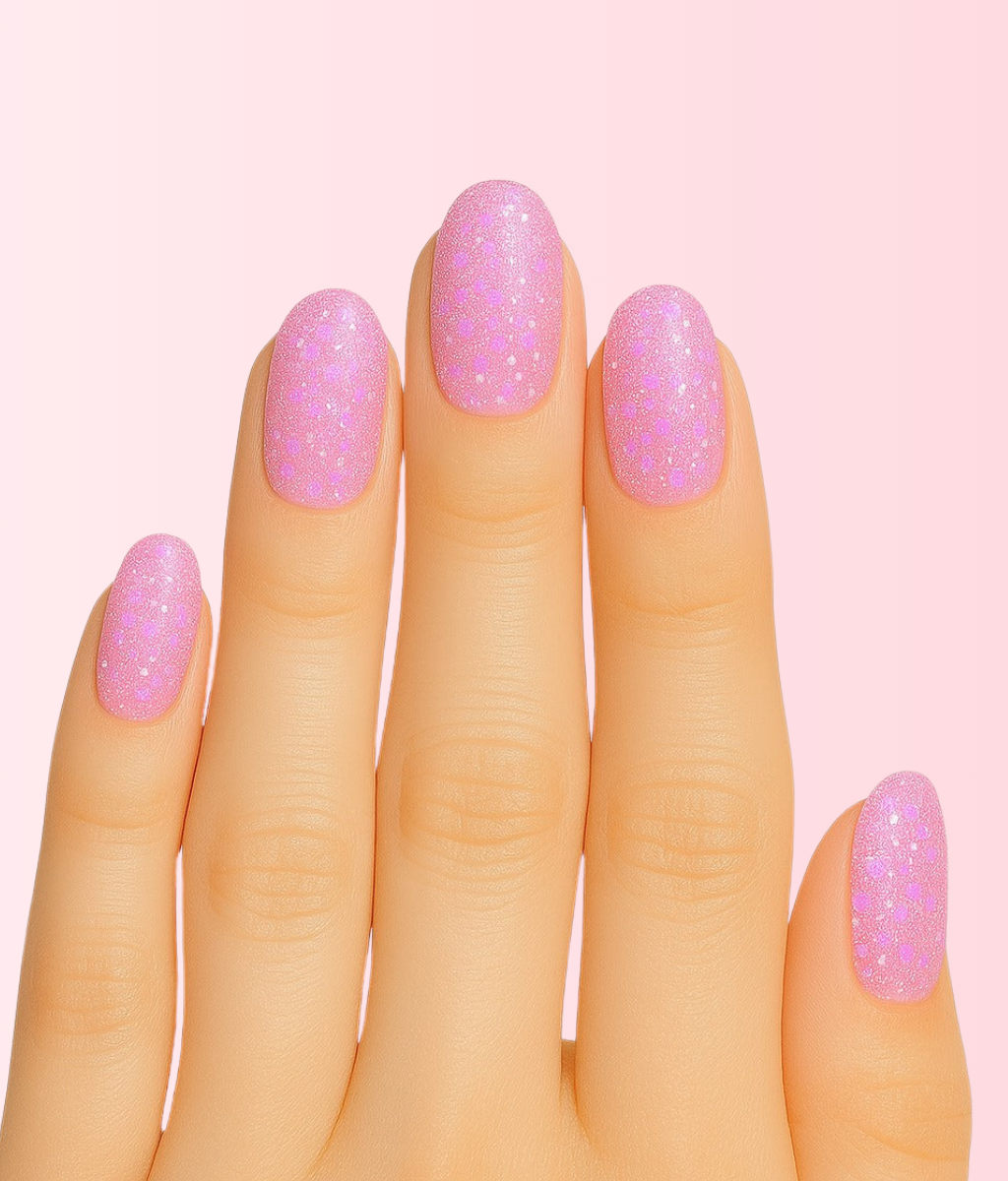 Rose bonbon pailleté