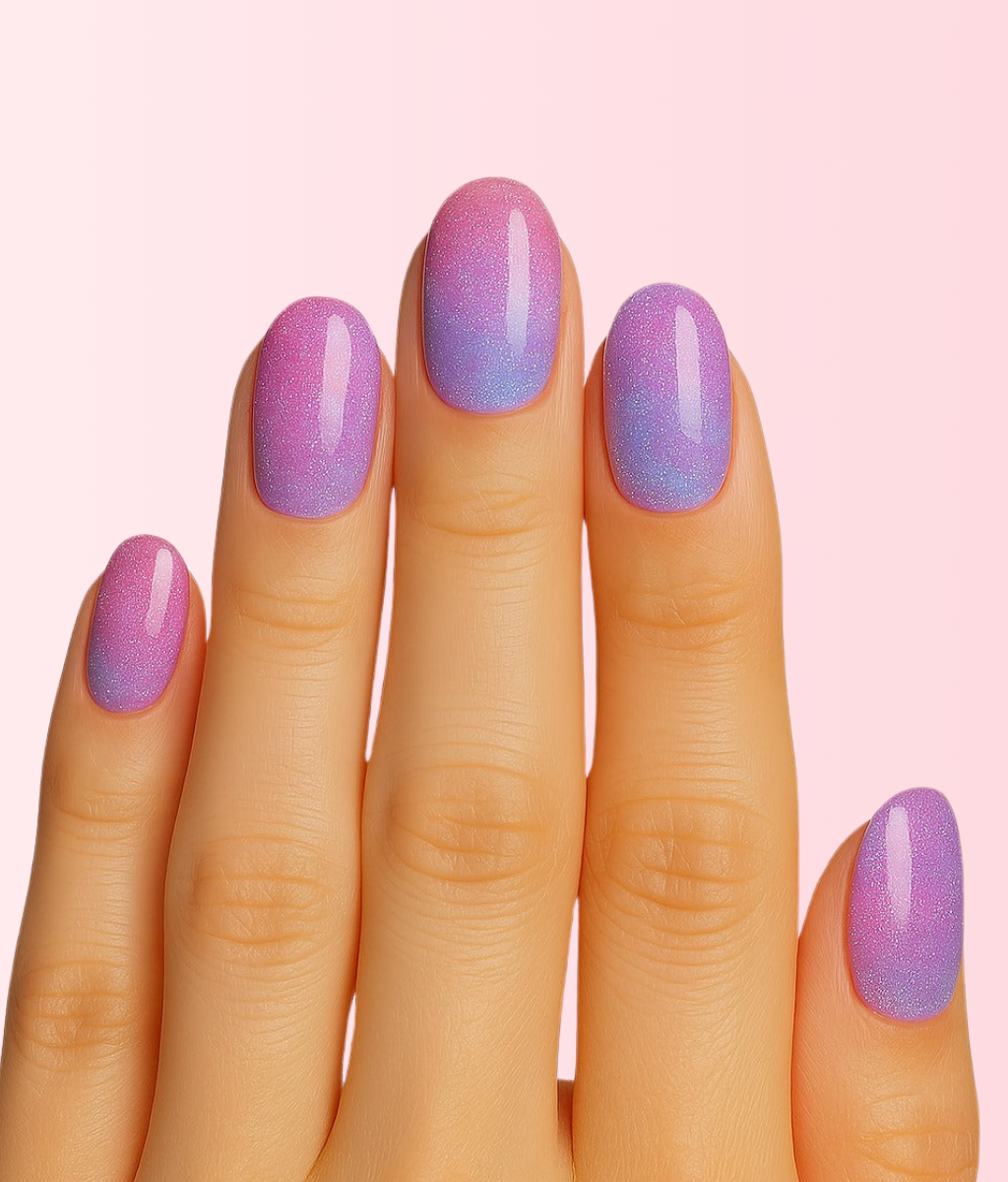 Rose gradient pailleté