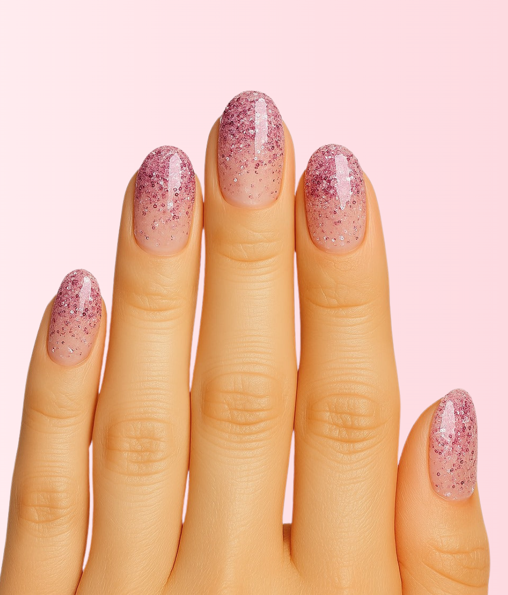 Rose poudré pailleté